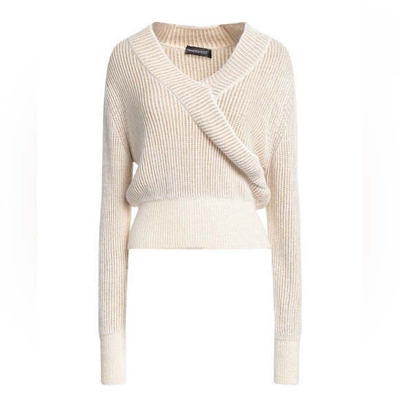 Vanessa Scott cream and gold sweater, NWT, Small - Picture 1 of 4